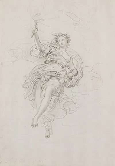 Female Allegory by Lorenzo De' Ferrari — digital art print download