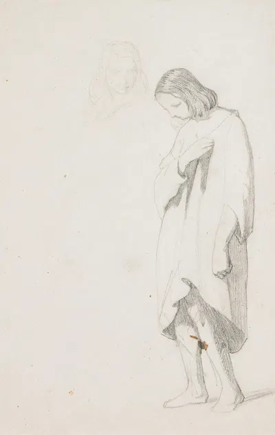 Draped Youth Standing by Louis-Georges Brillouin — digital art print download