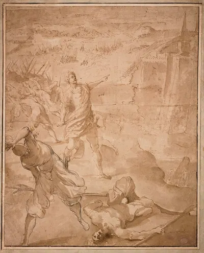 Alexander Farnese Directing the Siege of Antwerp by Лудовико Караччи — digital art print download