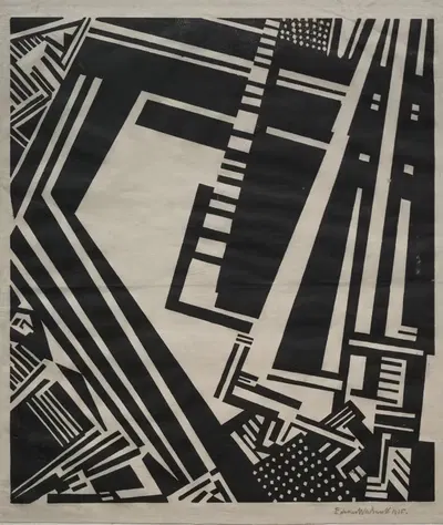 Иллюстрация (Тайфун) by Эдвард Уэдсворт, 1914-1915 — digital art print download