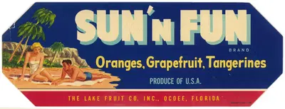Sun Child Florida Citrus Label by Anonymous, 1930-1950 — digital art print download