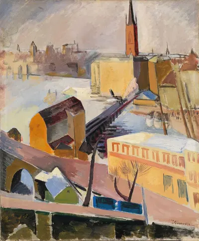 Церковь Риддархольмен by Исаак Грюнвальд, 1914 — digital art print download