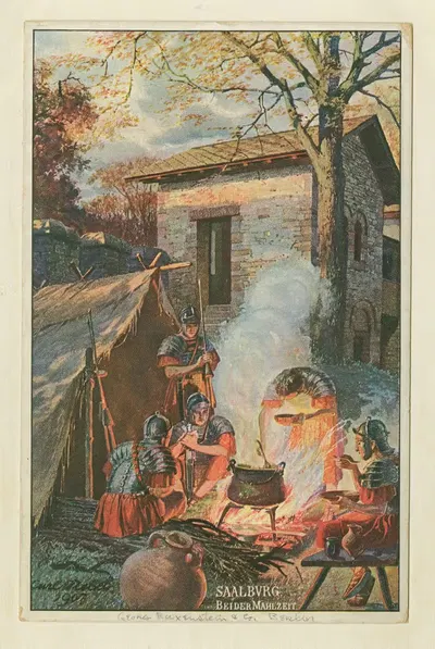 Зальбург; Во время еды by Карл Небель, 1907 — digital art print download