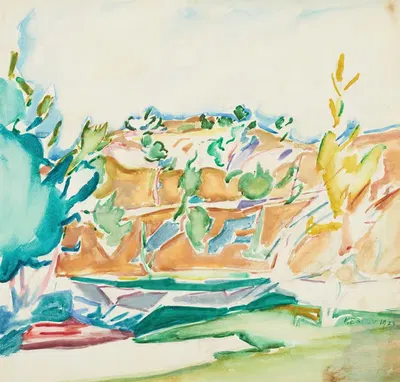 Бастион дня с нападающими деревьями by Оуэн Мертон, 1923 — digital art print download