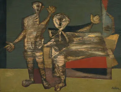 Две фигуры by Янкель Адлер, 1944 — digital art print download