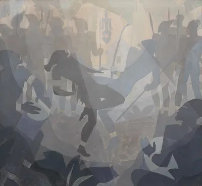 Аспекты жизни негров; Негр в африканской обстановке by Аарон Дуглас, 1935 — digital art print download