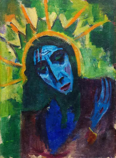 Christuskopf by Hermann Stenner, 1913-1914 — digital art print download