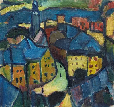 Montjoie (Monschau II) by Hermann Stenner, 1912 — digital art print download