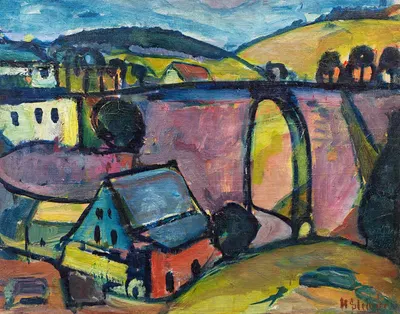 Viadukt bei Monschau by Hermann Stenner, 1912 — digital art print download