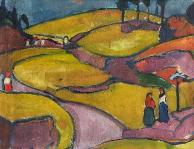 Rhythmische Landschaft (Eifel) by Hermann Stenner, 1912 — digital art print download