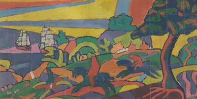 Дизайн для фрески охоты на оленей в кабаре by Спенсер Фредерик Гор, 1912 — digital art print download