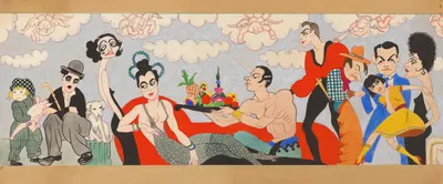 Эскиз настенной росписи #3 by Джон Деккер, c. 1941 — digital art print download