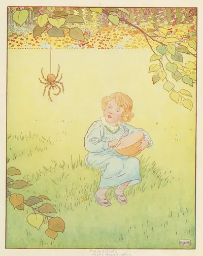 Маленькая мисс Маффет. by Леонард Лесли Брук — digital art print download