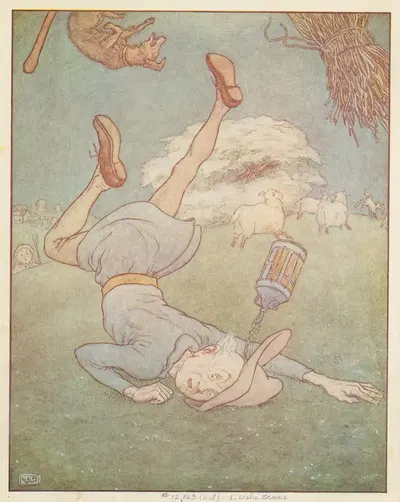 Человек на луне упал by Леонард Лесли Брук — digital art print download