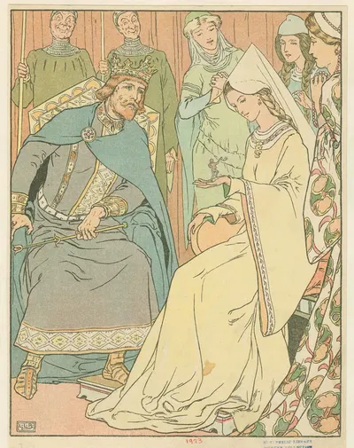 Том Пух с королем и королевой by Леонард Лесли Брук, 1922 — digital art print download