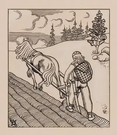 Калевипоэг kündmas. Тартмус by Александр Ууриц, 1912 — digital art print download