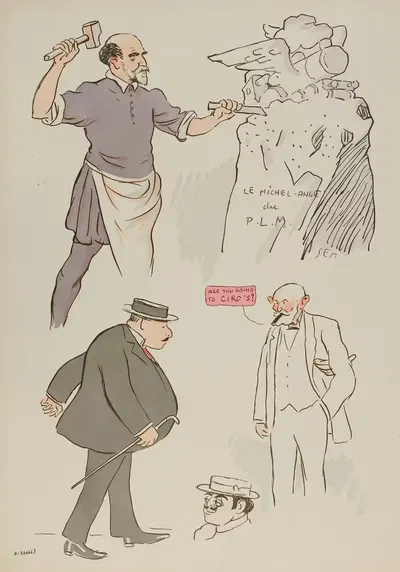 le Michel-Ange du P.L.M by Georges Goursat (Sem), 1913 — digital art print download