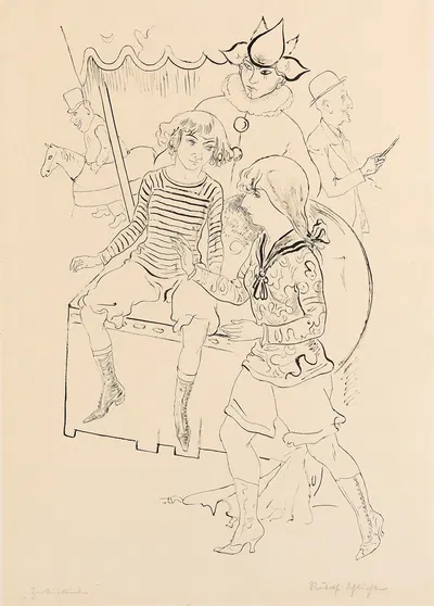 Zirkuskinder by Рудольф Шлихтер, 1924 — digital art print download