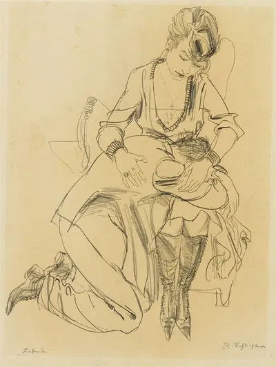 Liebende by Рудольф Шлихтер, 1930 — digital art print download