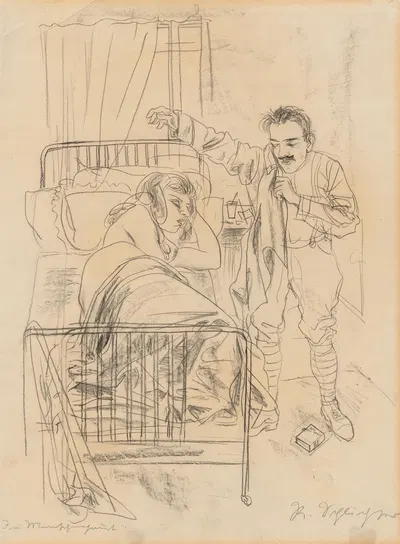 Zu Menschenhaut (Der Morgen danach) by Рудольф Шлихтер, 1924 — digital art print download