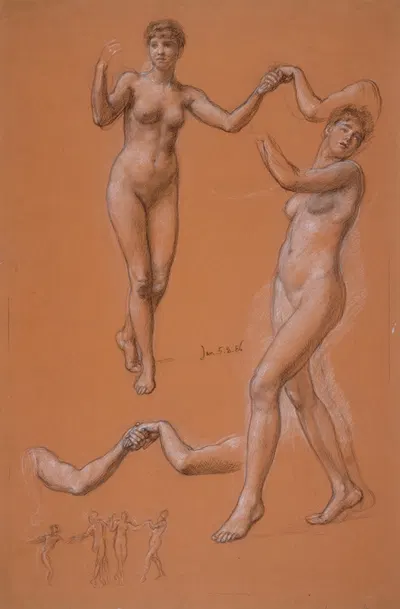 Study for Serene Hours by Sir Edward John Poynter, 1886 — digital art print download