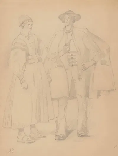 Góral i góralka by Станислав Чайковский, 1954 — digital art print download