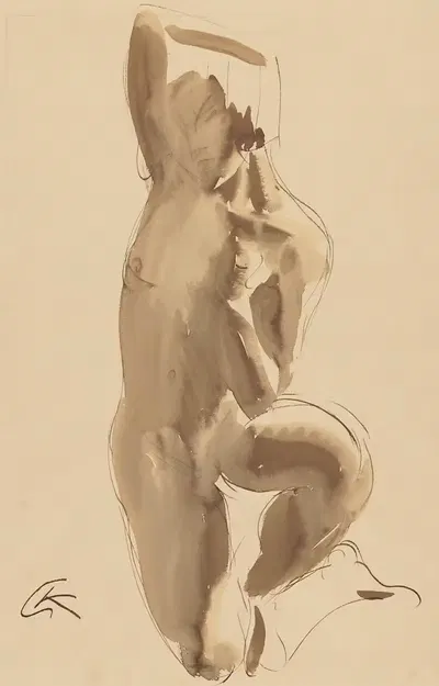 Ню by Георг Колбе — digital art print download