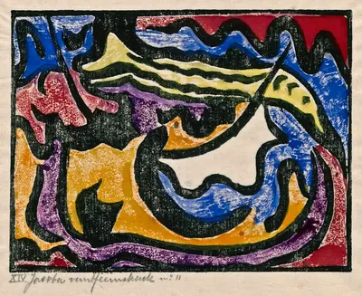 Compositie XIV no. 1 by Jacoba van Heemskerck, 1916 — digital art print download