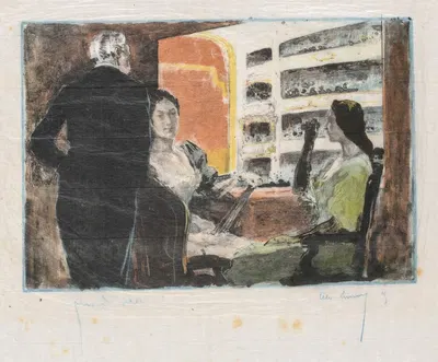 Оперный бокс (Ла Лож де Л'Опера) by Александр Люноа, 1894 — digital art print download