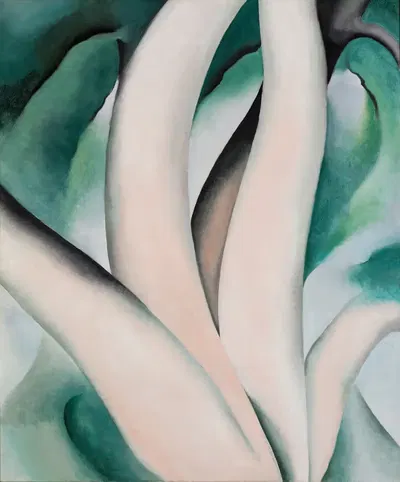 Birch Trees at Dawn on Lake George by Georgia O’Keeffe, 1925 — digital art print download