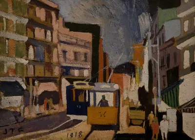 Paisaje de ciudad by Joaquín Torres-García, 1918 — digital art print download