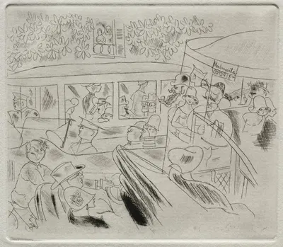 Traffic, Montmartre by Chas Laborde, 1925 — digital art print download