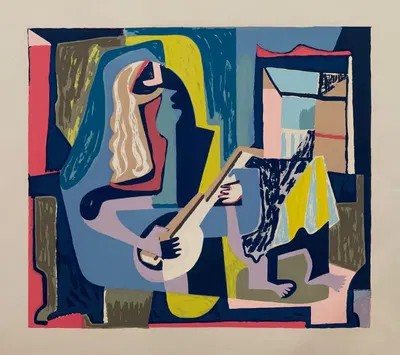 Музыкант by Минэ Окубо, 1940 — digital art print download