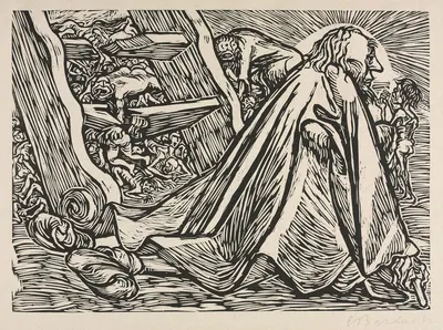 The Transformations of God; The Divine Beggar by Ernst Barlach, 1921 — digital art print download