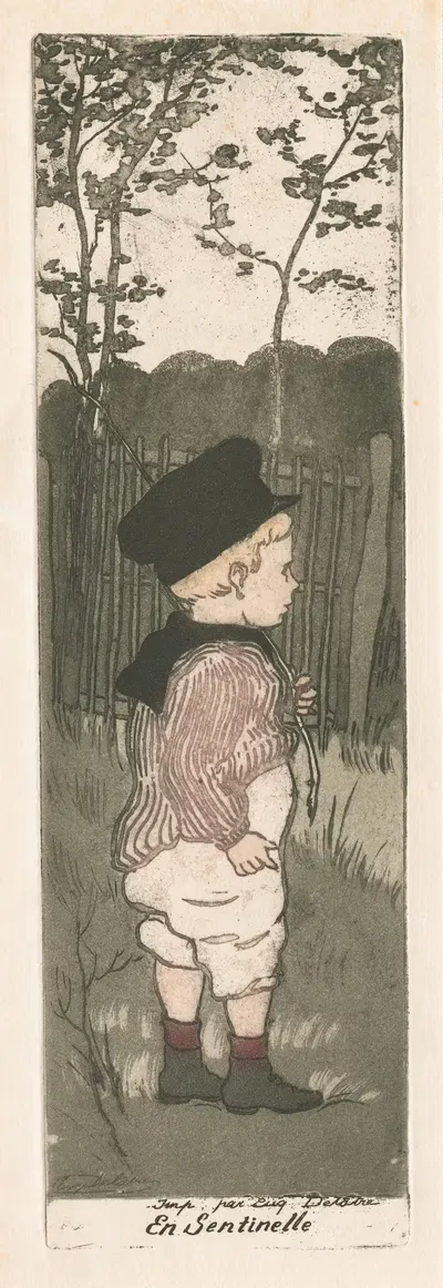 На посту by Южен Делатр, c. 1905 — digital art print download