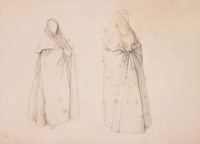 Studies of a Full-Length Hooded Cape by Теодор Валерио — digital art print download