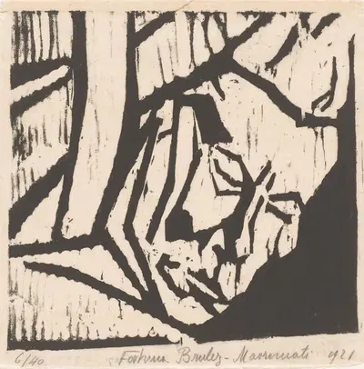 Голова мужчины by Фортуна Брулец-Мавромиати, 1921 — digital art print download