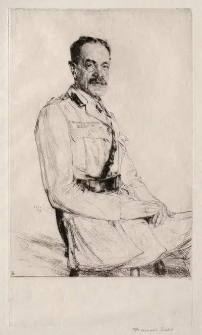 Генерал-майор сэр Джон Эдвард Купер by Фрэнсис Додд, 1919 — digital art print download