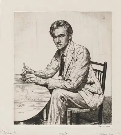 Стивен Бон разрезает деревянный блок by Фрэнсис Додд, 1928 — digital art print download