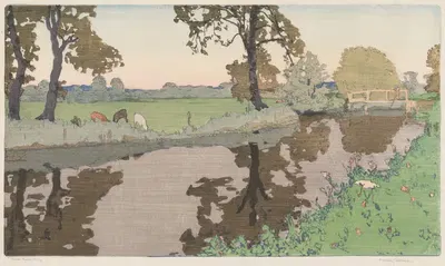 Wiston River by Frank Morley Fletcher, 1911 — digital art print download