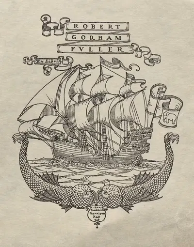 Роберт Горэм Фуллер, экслибрис с надписью by Фредерик Гаррисон Холл — digital art print download