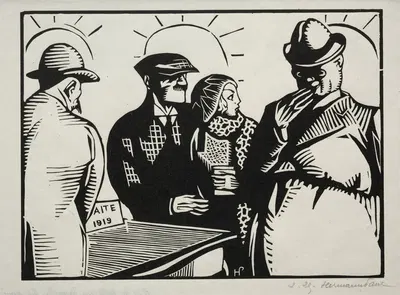 It is the Table on Which the Treaty of Versailles was Signed by Hermann-Paul, 1919 — digital art print download