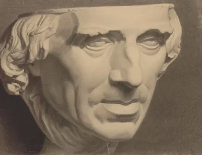 Drawing of a bust. by Вальдемар Андерсен, 1895-1928 — digital art print download