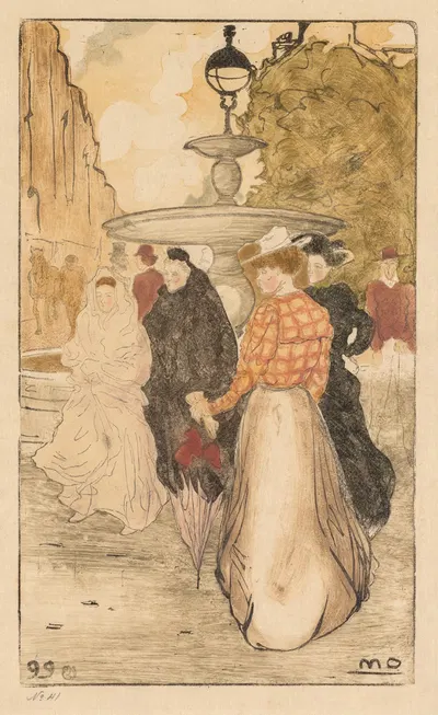 Place Saint Georges by Maurice Delcourt, 1899 — digital art print download