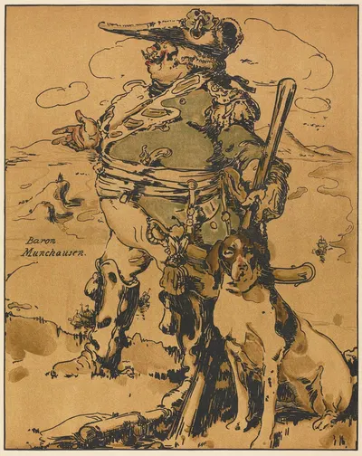 Characters of Romance; Baron Muchausen by William Nicholson, 1900 — digital art print download