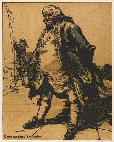 Characters of Romance; Commodore Trunnion by William Nicholson, 1900 — digital art print download