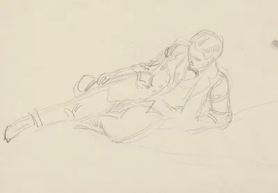 Man lying down by Вальдемар Андерсен, 1895-1928 — digital art print download