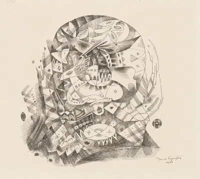 Абстрактная композиция by Ян де Груйтер, 1950 — digital art print download