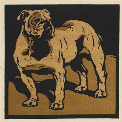 The Square Book of Animals; The British Bull-Dog by William Nicholson, 1899 — digital art print download