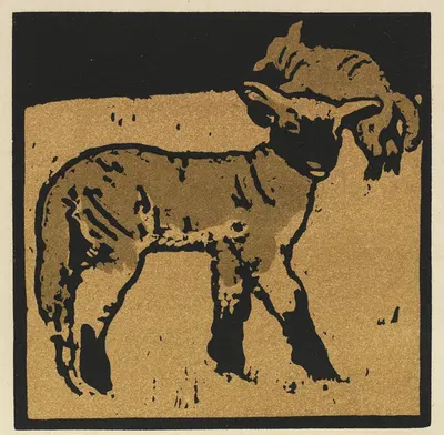The Square Book of Animals; The Very Tame Lamb by William Nicholson, 1899 — digital art print download